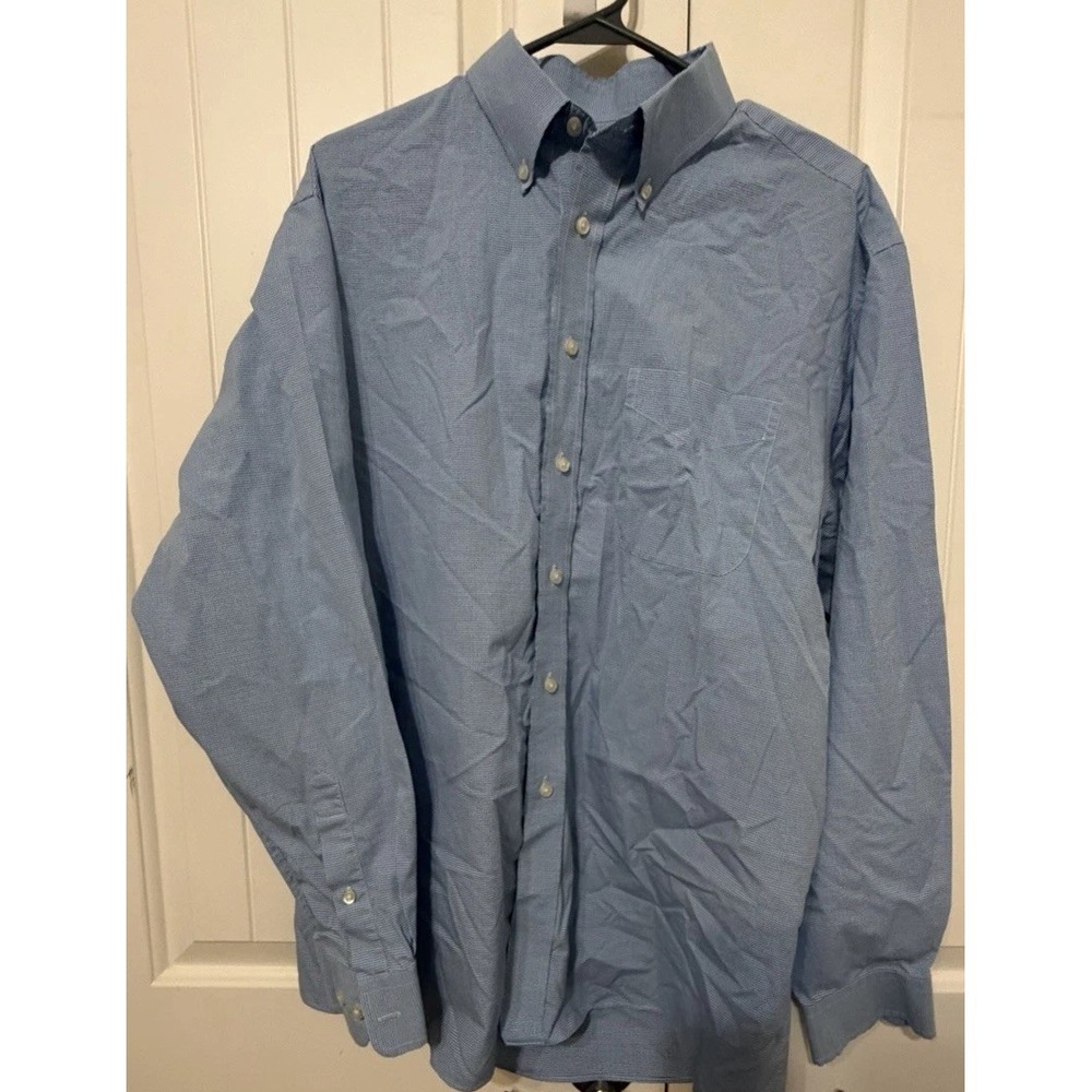 Joseph‎ A. Banks Blue Long Sleeve Shirt Large Travelers Collection